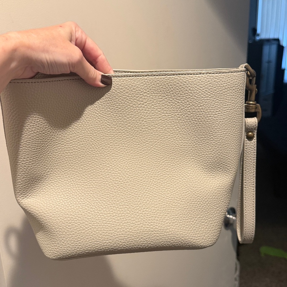 Angela Roi Elegant light gray Leather Shoulder Bag - Picture 8 of 8